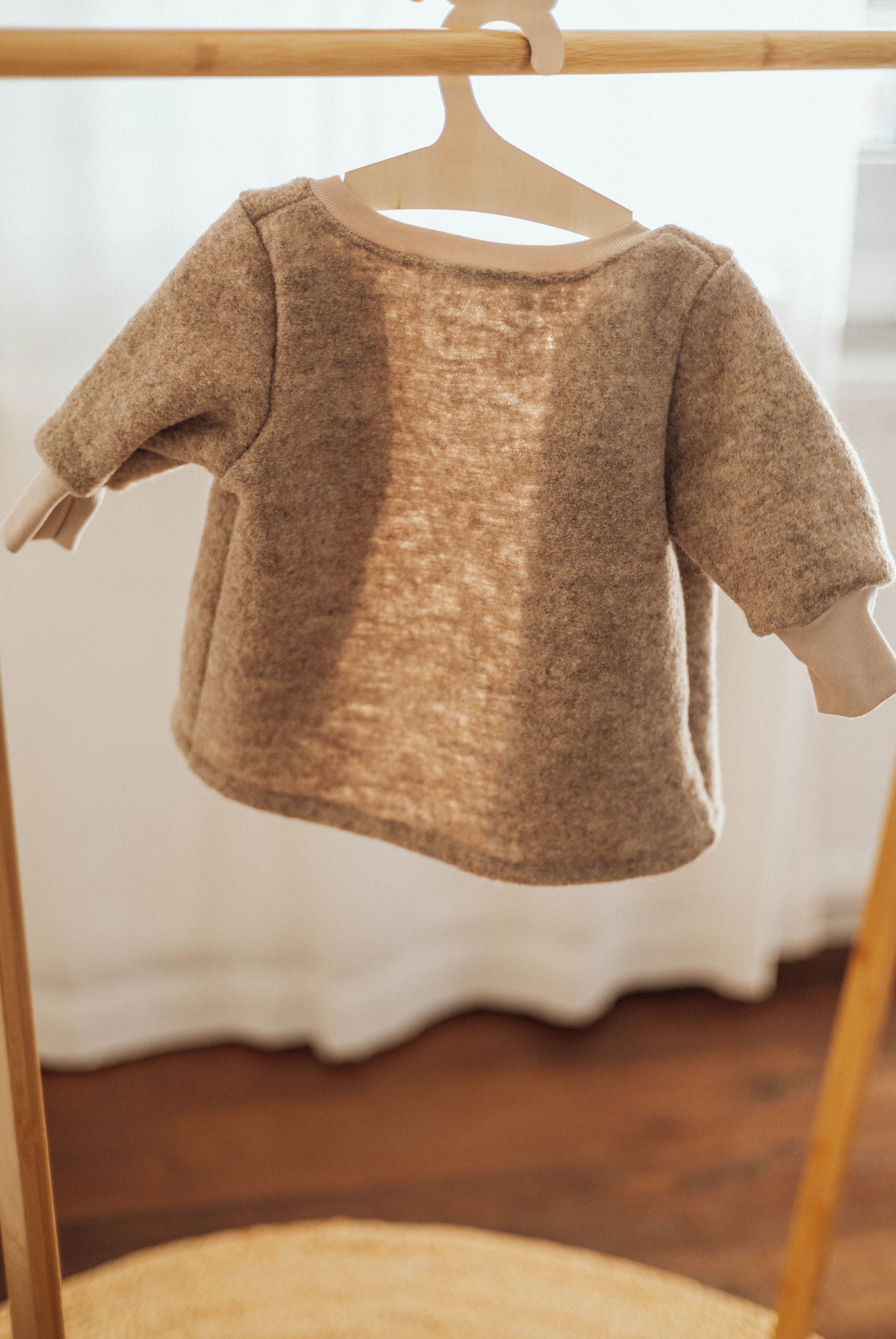 Walkjacke offen - Größe 68 - Handgemacht